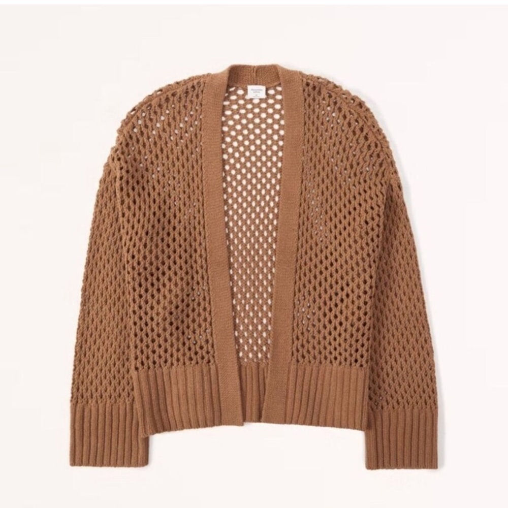 Abercrombie & Fitch Brown Cardigan Sweater Open Front
